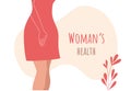 Beautiful female body and women`s hygiene and health concept. Menopause, Urinary incontinence,