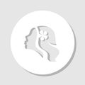 Beautiful female face silhouette in profile Royalty Free Stock Photo