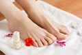 Serene Pedicure Experience: Beauty and Relaxation at the Spa Salon Royalty Free Stock Photo