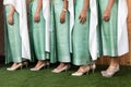 Beautiful female legs wearing a sarong.