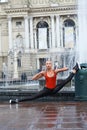 Beautiful female modern dancer performing outdoors Royalty Free Stock Photo