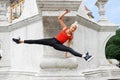 Beautiful female modern dancer performing outdoors Royalty Free Stock Photo