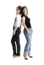 Beautiful female twins Royalty Free Stock Photo