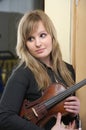 Beautiful female violinist Royalty Free Stock Photo