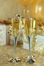 Beautiful Festive Champagne Flutes