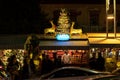 Beautiful festive Christmas decorations of restaurant in the German Colony in Haifa, Israel