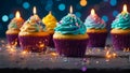 Beautiful festive cupcakes celebration elegance Royalty Free Stock Photo