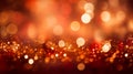 Beautiful festive orange and red bokeh, background