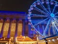 Beautiful festive scene at a Christmas Market near Liverpool Lime Street Train Station Royalty Free Stock Photo