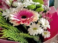 Beautiful luxurious festive, well-designed bouquet of flowers