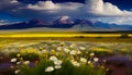 A beautiful field of wildflowerswith a variety of colors and textures a vibrant and dynamic scene.