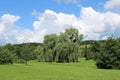 Beautiful fields with clouds Royalty Free Stock Photo