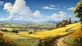 beautiful fields, Peaceful landscapes, countryside, --ar 16:9 --stylize 750 --v 5.2 , AI generate