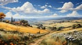 beautiful fields, Peaceful landscapes, countryside, --ar 16:9 --stylize 750 --v 5.2 , AI generate