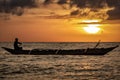 Beautiful Filipino boat on sunrise