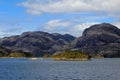 Beautiful fiord with mountains in the Bernardo O`Higgins National Park, Chile