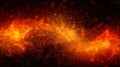 Beautiful fire background resembling cosmic space. generative ai.