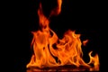 Beautiful fire flames Royalty Free Stock Photo