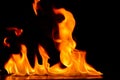 Beautiful fire flames Royalty Free Stock Photo