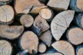 Beautiful firewood pile background with many wood