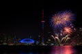 Beautiful firework with CN tower Canada