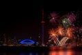 Beautiful firework with CN tower Canada