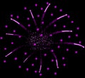 Beautiful firework with sparks on black background. Vector illustration