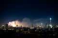 Beautiful fireworks above London. New Years Eve