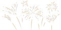 beautiful fireworks background vector illustration