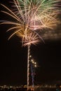 Colorful Fireworks Bursting over Providence, RI