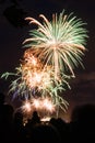 Beautiful Fireworks on Canada Day Royalty Free Stock Photo