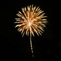 Beautiful fireworks in celebrate day isolate on black background Royalty Free Stock Photo