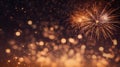 A Beautiful Fireworks Display Lighting Up the Night Sky Royalty Free Stock Photo