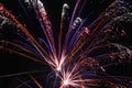 Beautiful fireworks display on New Year\'s Eve Royalty Free Stock Photo
