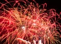 Beautiful fireworks in night sky for New Year Royalty Free Stock Photo