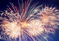 Beautiful fireworks show Royalty Free Stock Photo