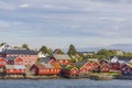 Beautiful fishing village of Reine in the sunset light, Lofoten islands Royalty Free Stock Photo