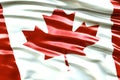 Beautiful flag of the Canada waving in the wind