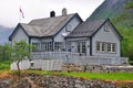 Traditional houses in Flam village in Norway