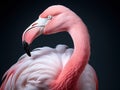Ai Generated illustration Wildlife Concept of Beautiful flamingo bird isolated Royalty Free Stock Photo