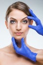 Beautiful, flawless female face - plastic surgery Royalty Free Stock Photo