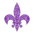 Beautiful fleur de lis with shimmer texture