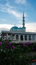 The beautiful floating mosque of Kuching