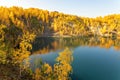 a beautiful flooded gold mine near the village of Mindyak