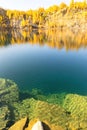 a beautiful flooded gold mine near the village of Mindyak