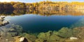 a beautiful flooded gold mine near the village of Mindyak