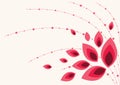 Beautiful floral background in vibrant red Royalty Free Stock Photo