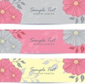 Beautiful floral banners Royalty Free Stock Photo