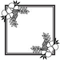 Beautiful floral border pattern frame, design various greeting cards. Vector Royalty Free Stock Photo