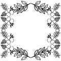 Beautiful floral border pattern frame, design various greeting cards. Vector Royalty Free Stock Photo